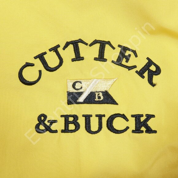 Buick Pullover Mens L Yellow Shell Golf Nylon Crewneck Cutter & Buck - Picture 5 of 6